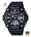 CASIO AEQ-120W-1AVDF Men's Analog Digital Resin Strap Watch Front Dial View - Beater
