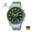 CASIO EDIFICE EFV-610D-3C Men's Green Dial Watch Front Dial View - Beater