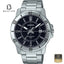 CASIO MTP-VD01D-1C Men's Black Dial Stainless Steel Bracelet Watch Front Dial View - Beater