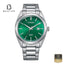 Citizen BI5110-54X Men's Green Dial Stainless Steel Bracelet Watch Front Dial View - Beater