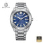 CITIZEN BM7630-80L Men's Blue Dial Stainless Steel Bracelet Watch Front View - Beater