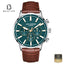 Lee Cooper LC08401.392 Men's Dark Green Leather Strap Watch - Beater