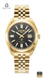 Roamer Montalbano 996983 46 85 20 Men's Black Dial Gold Stainless Steel Bracelet Watch - Beater