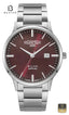 Roamer R Line Classic 718833 41 65 70 Men's Red Dial Stainless Steel Bracelet Watch - Beater