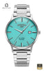Roamer R Line Classic 718833.41.05.20 Men's Tiffany Blue Dial Stainless Steel Bracelet Watch - Beater