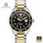 Roamer Rockshell Mark III 220858-47-85-50 Men's Black Dial Two-Tone Gold Bracelet Watch - Beater