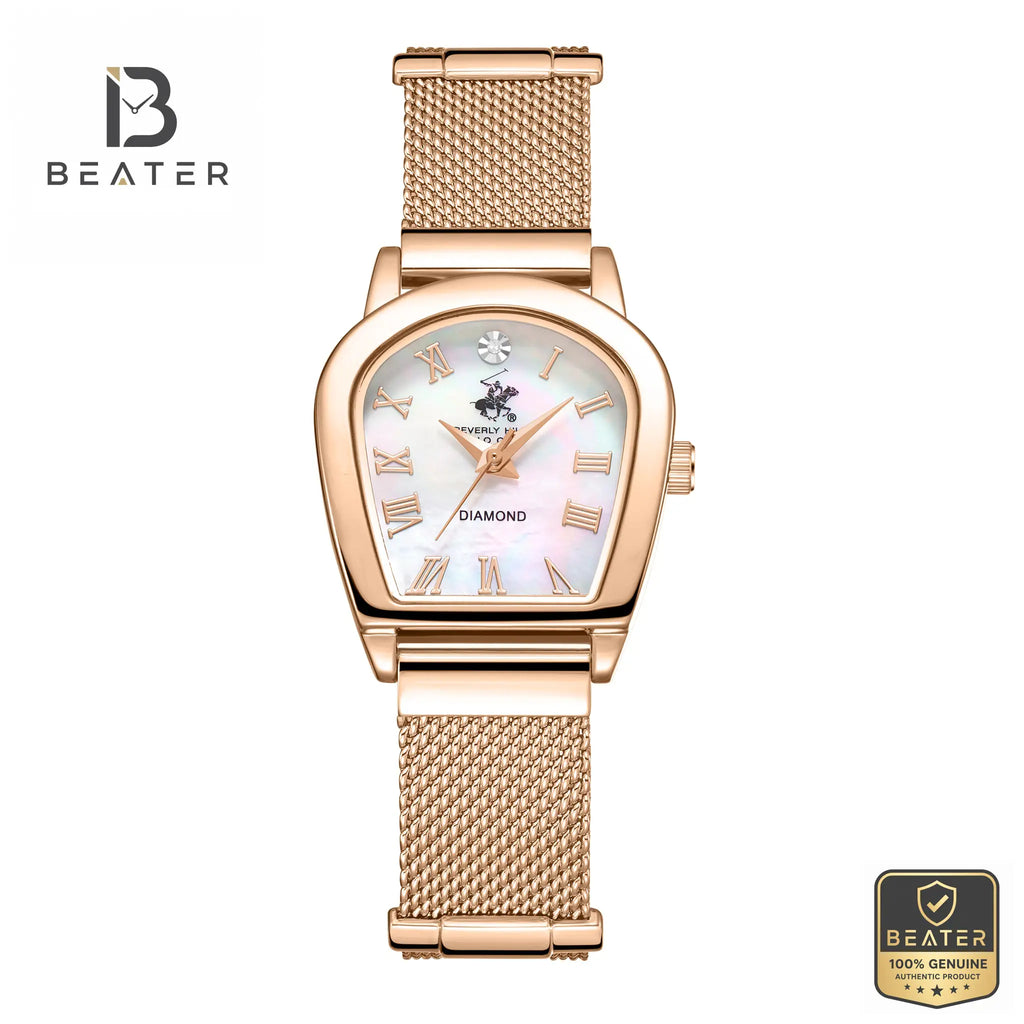 Beverly Hills Polo Club BHPCBP3826C.420 Women's White Mother of Pearl Watch Front Dial View - Beater