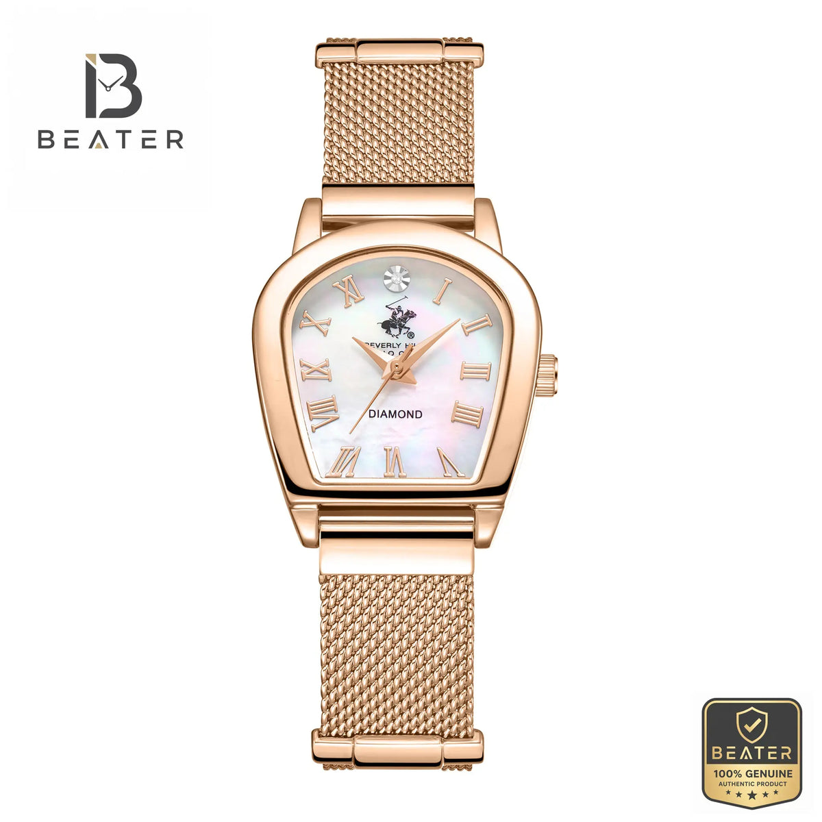 Beverly Hills Polo Club BHPCBP3826C.420 Women's White Mother of Pearl Watch Front Dial View - Beater Main image