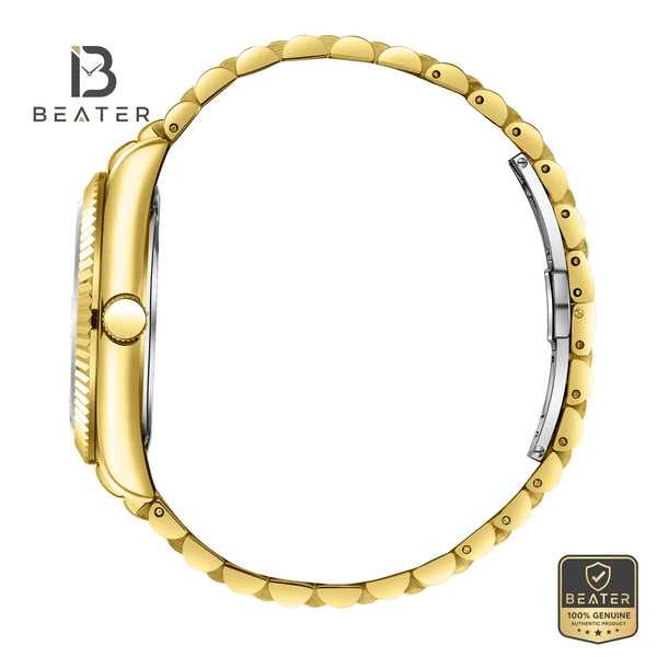 Beverly Hills Polo Club BP3018X.130 IP Gold Steel Bracelet and Butterfly Buckle Detail - Beater