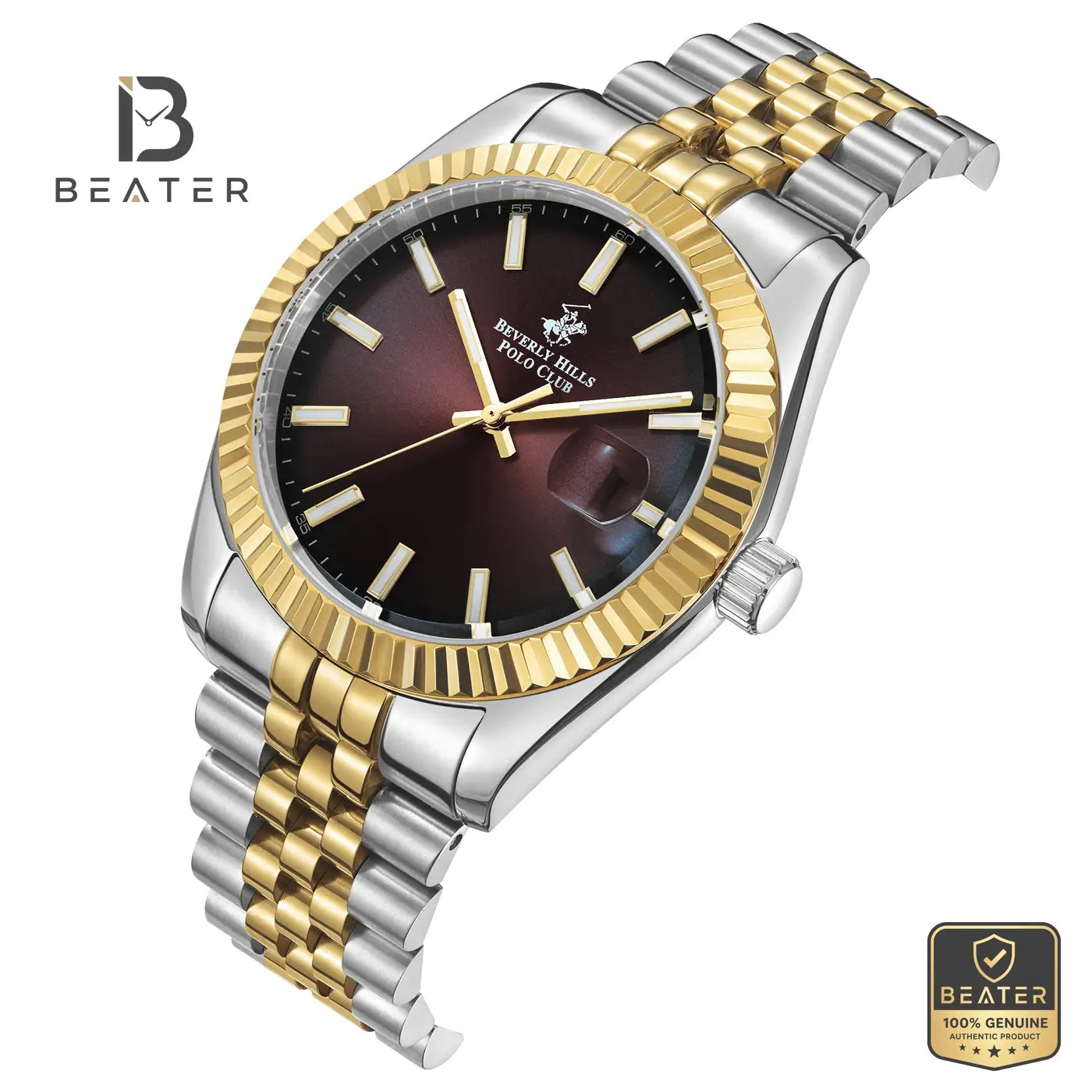Beverly Hills Polo Club BP3018X.280 Men's 188C to Black Steel Bracelet Watch Secondary image