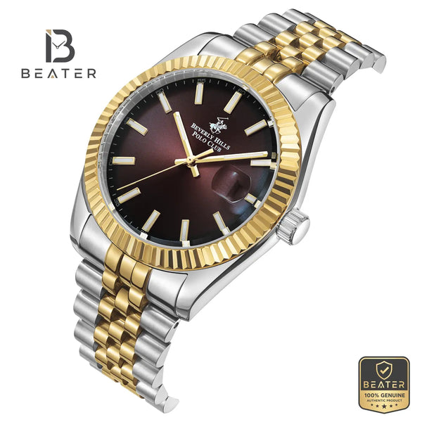 Beverly Hills Polo Club BP3018X.280 Black Dial Case & Bezel Profile - Beater