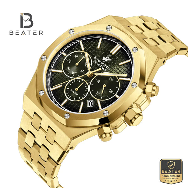 Beverly Hills Polo Club BP3051X.170 IP Gold Case & Bezel Profile - Beater