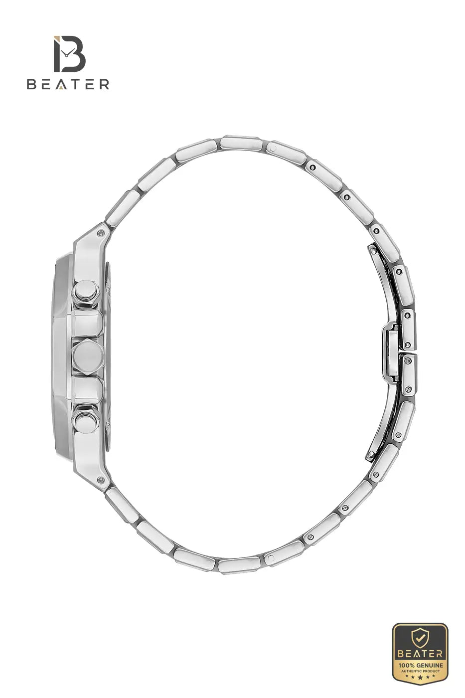 Beverly Hills Polo Club BP3051X.330 Silver Dial Case and Bezel Profile - Beater