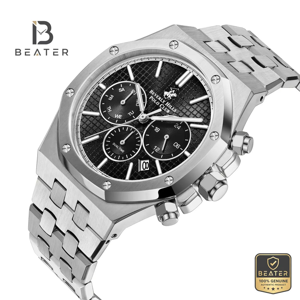 Beverly Hills Polo Club BP3051X.351 Black Dial Case & Bezel Profile - Beater