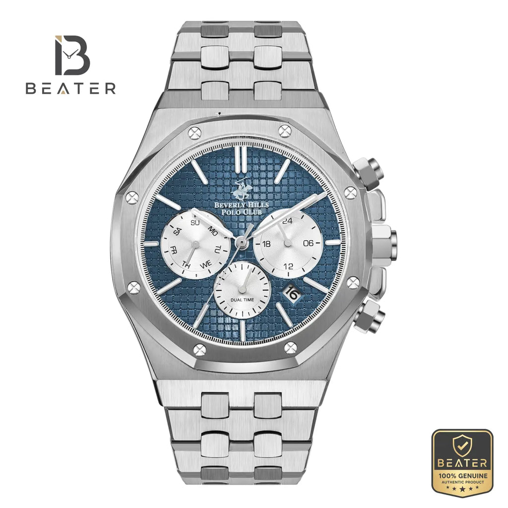 Beverly Hills Polo Club BP3051X.391 Men's Blue Dial Watch Front View - Beater
