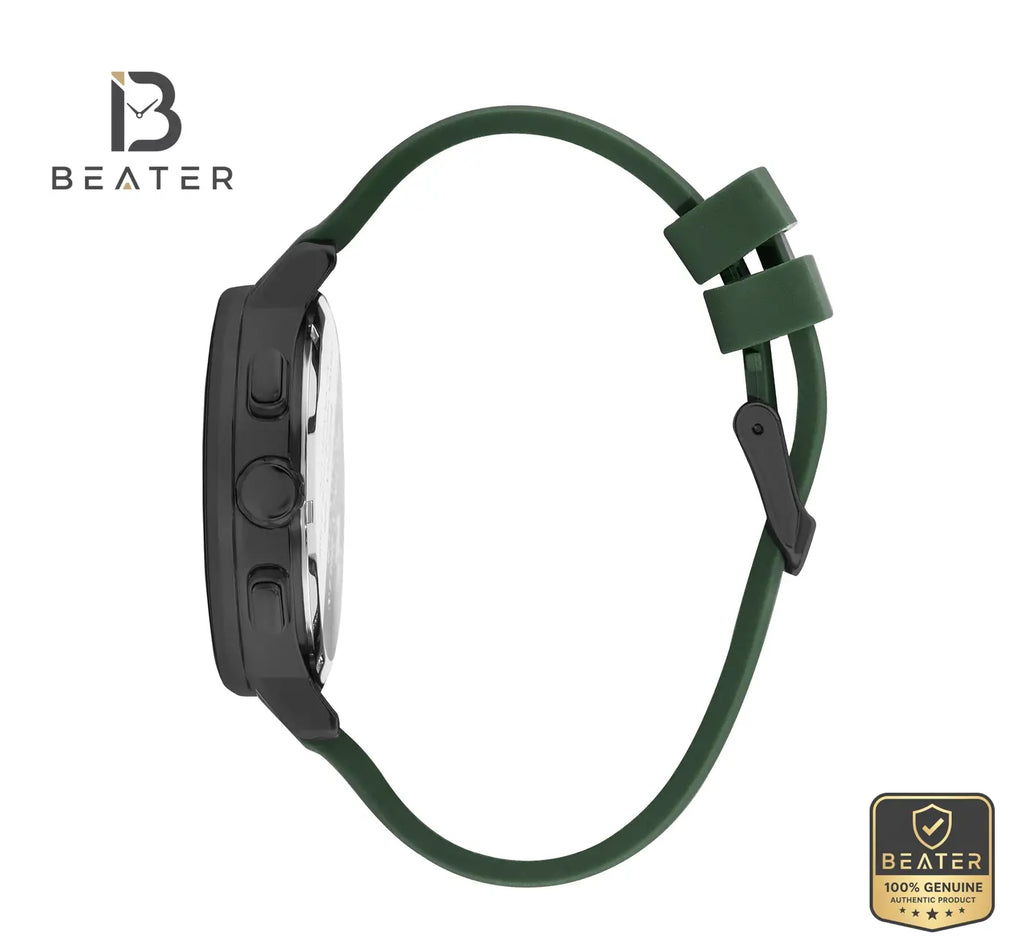 Beverly Hills Polo Club BP3211X.377 Green Silicone Strap & Buckle Detail - Beater