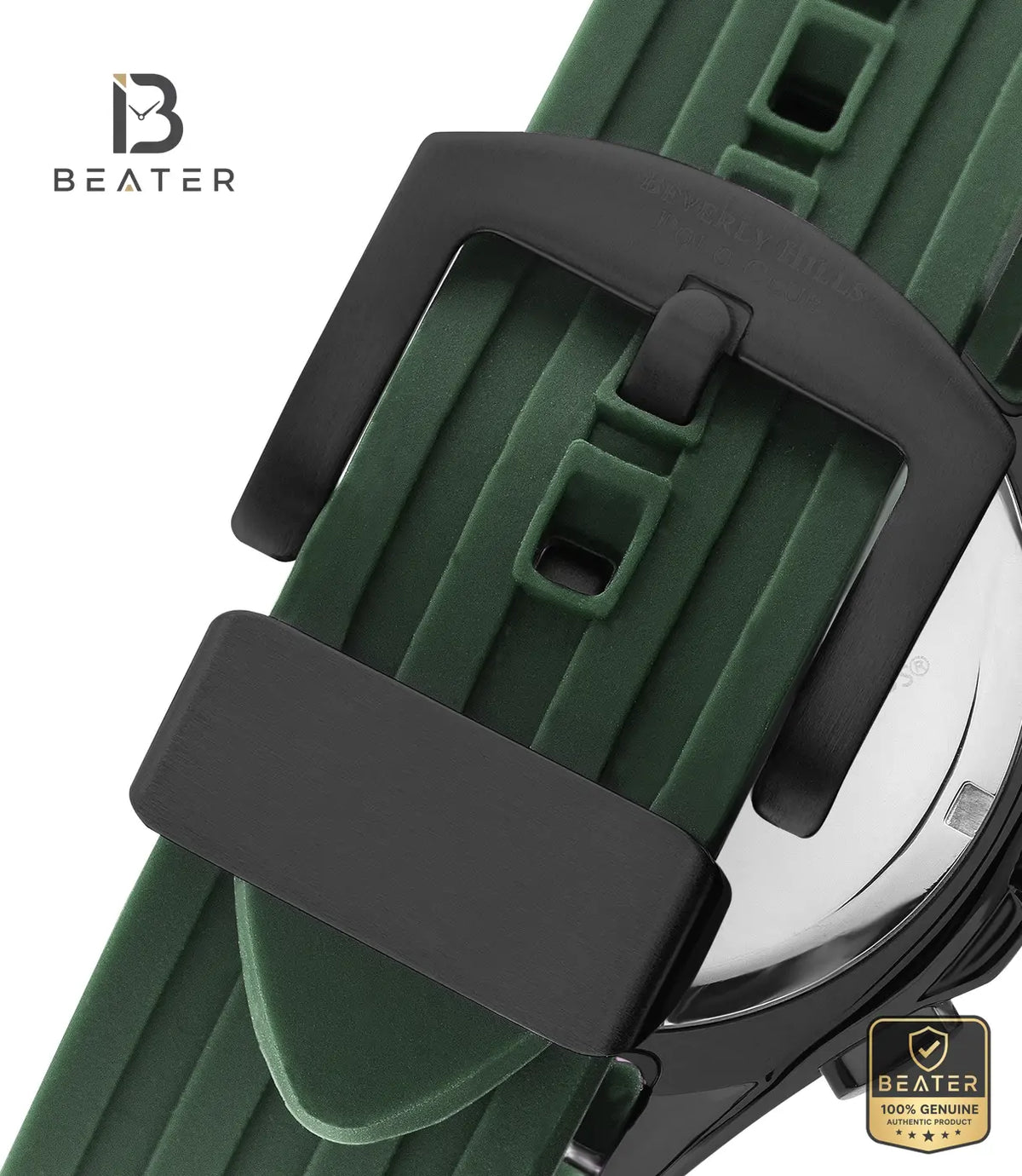 Beverly Hills Polo Club BP3211X.377 Black Dial IP Black Case & Bezel Profile - Beater