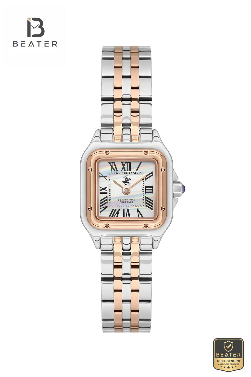 Beverly Hills Polo Club BP3600C.520 Women's Watch White Mother Of Pearl Front Dial View - Beater