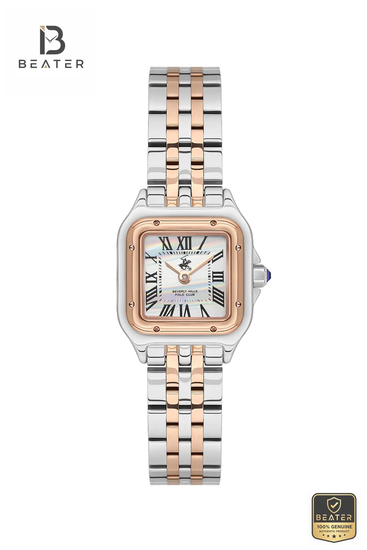 Beverly Hills Polo Club BP3600C.520 Women's Watch White Mother Of Pearl Front Dial View - Beater