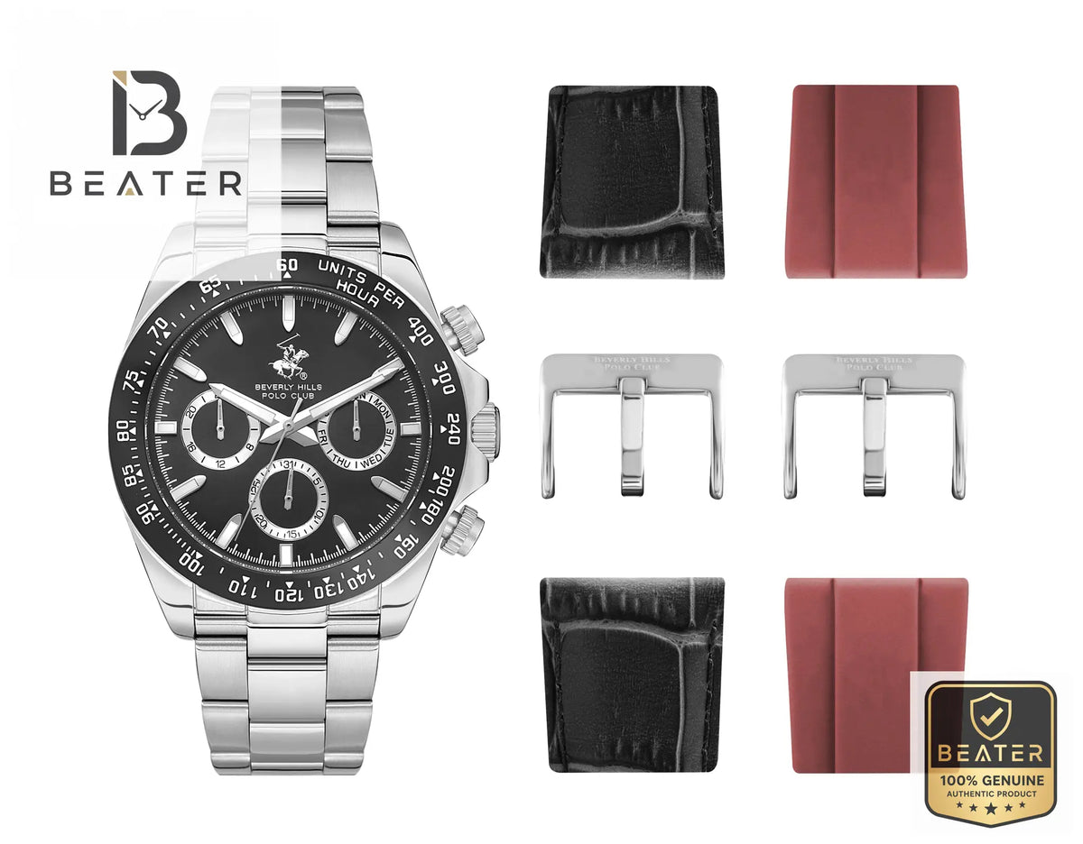 Beverly Hills Polo Club BP3608X.350 Men's Watch Black Dial Front View - Beater Main image