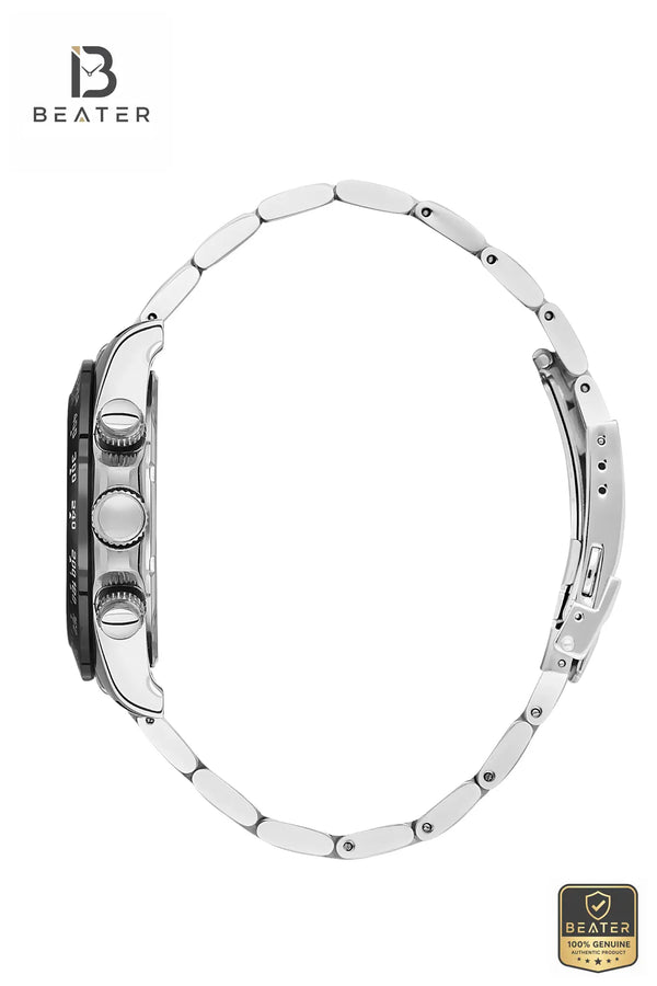 Beverly Hills Polo Club BP3608X.350 Black Dial Stainless Steel Case Profile - Beater