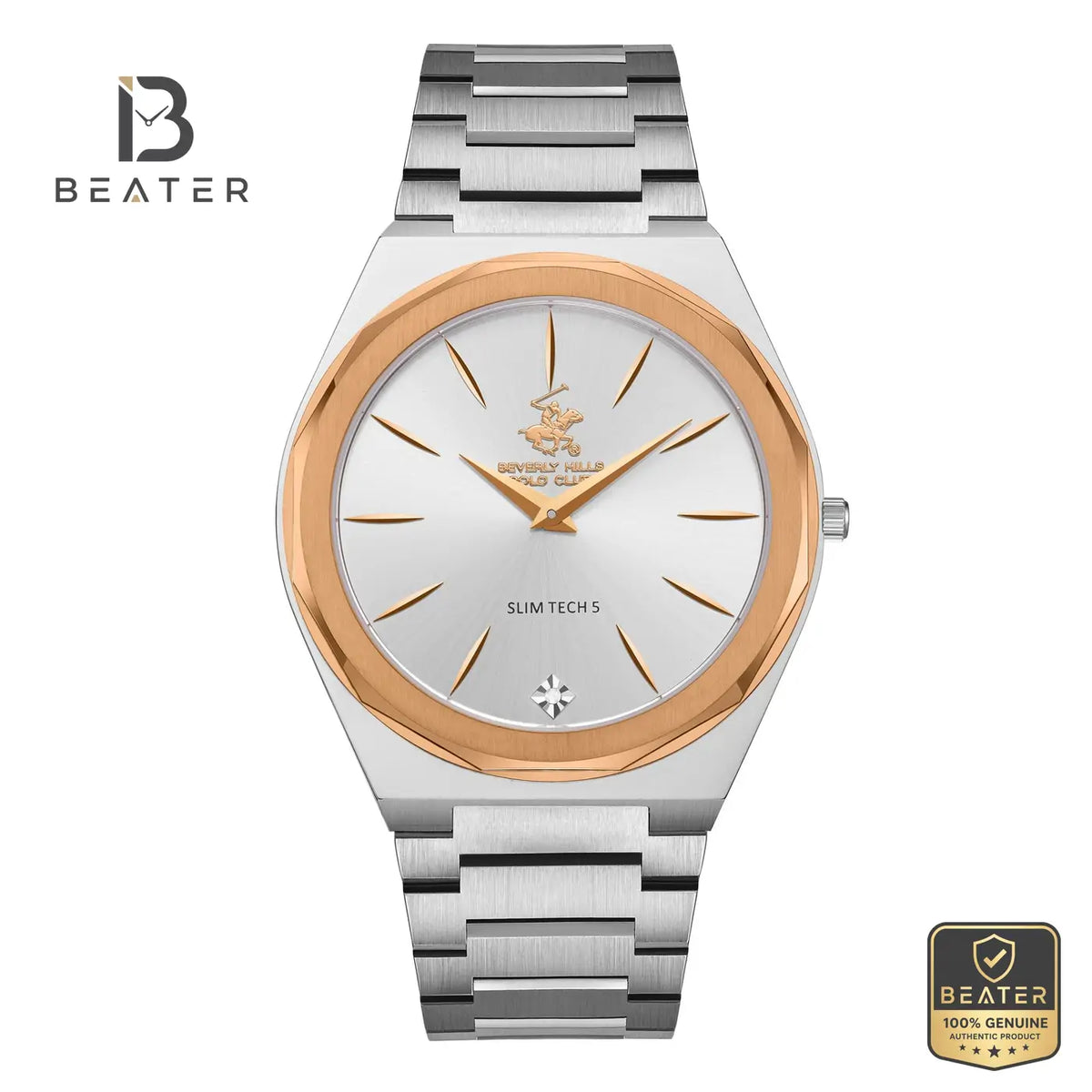 Beverly Hills Polo Club BP3667X.330 Men's Silver Dial Watch Front Dial View - Beater Main image