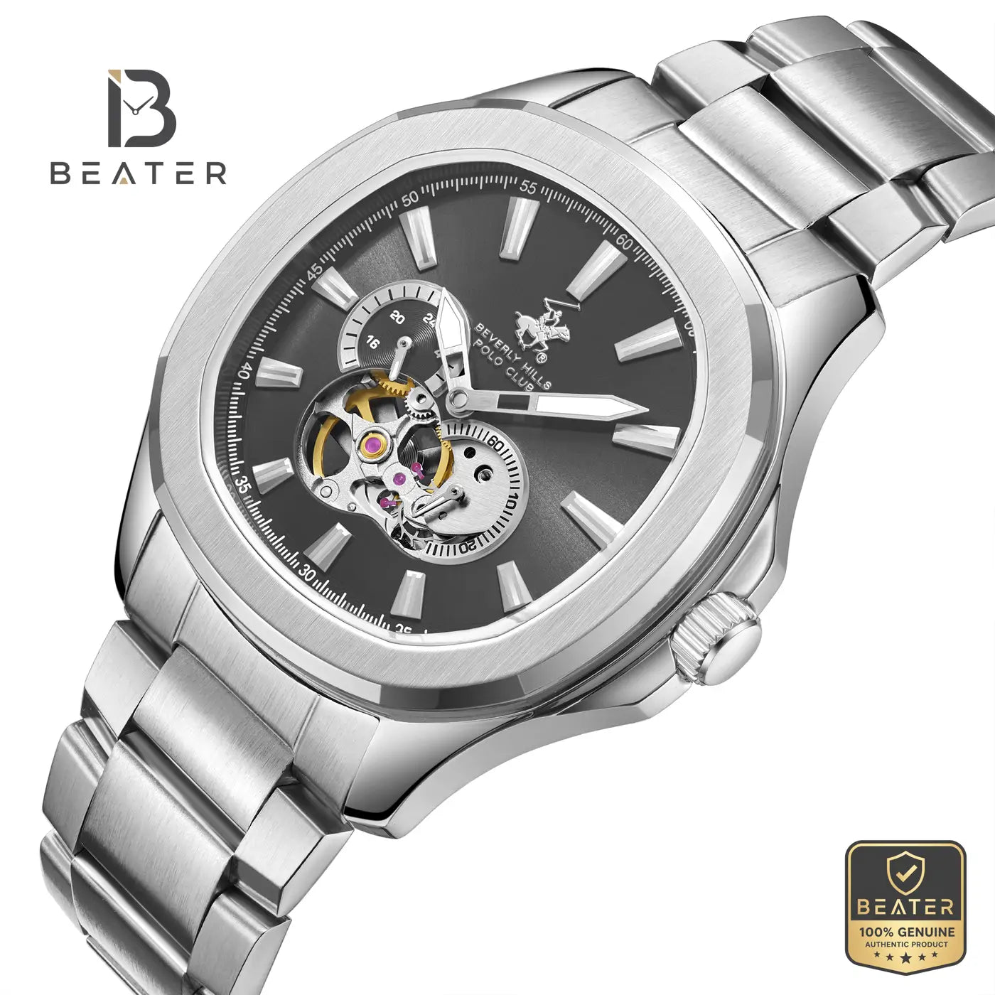 Beverly Hills Polo Club BP3728X.350 Men's Black Steel Bracelet Watch Secondary image