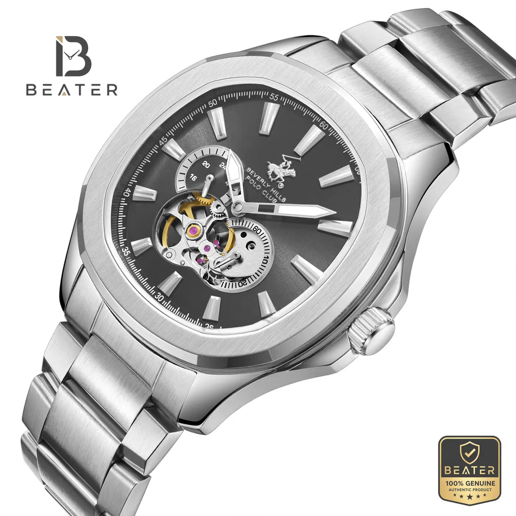 Beverly Hills Polo Club BP3728X.350 Men's Black Dial Case & Bezel Profile - Beater