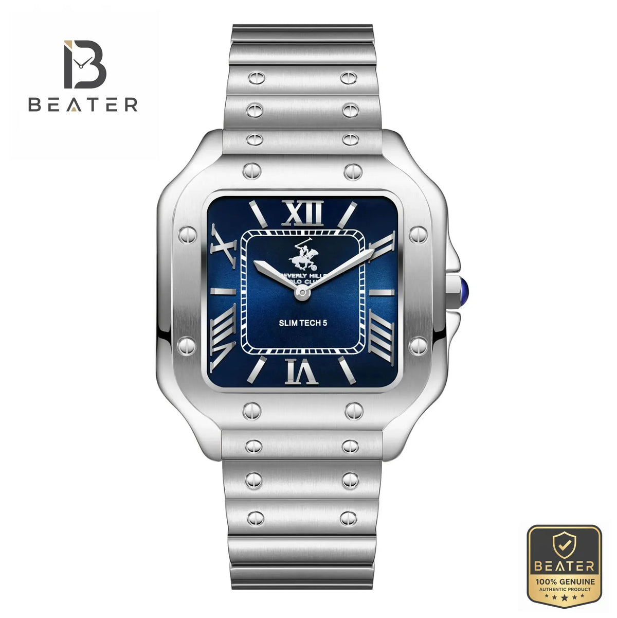 Beverly Hills Polo Club BP3729X.390 Men's Dark Blue Dial Watch Front View - Beater Main image