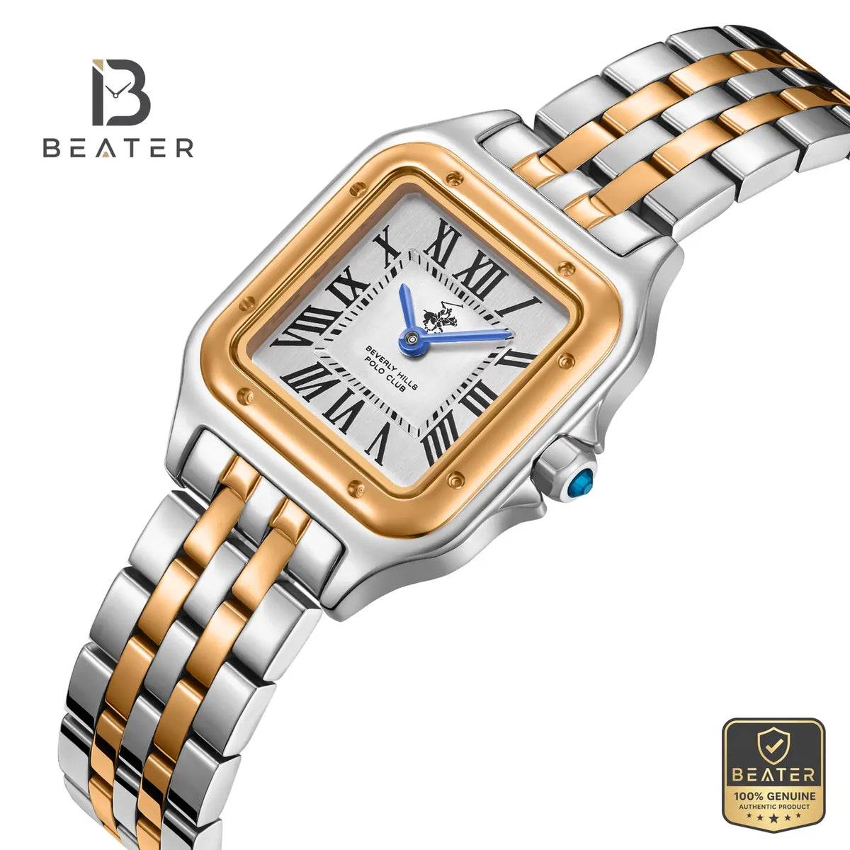 Beverly Hills Polo Club BP3755C.531 Silver Dial Case & Bezel Profile - Beater