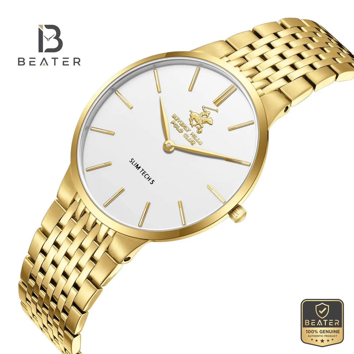 Beverly Hills Polo Club BP3776X.130 Men's White Ceramic Steel Bracelet Watch Secondary image