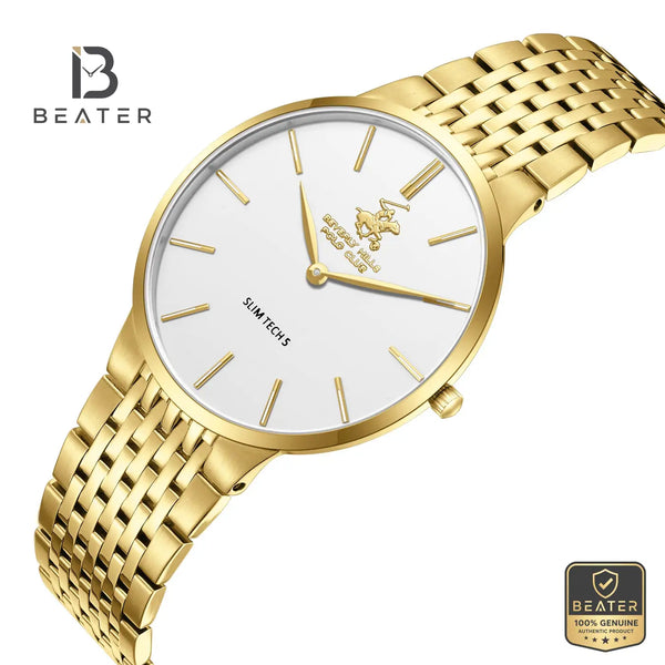 Beverly Hills Polo Club BP3776X.130 White Ceramic Dial Case & Bezel Profile - Beater