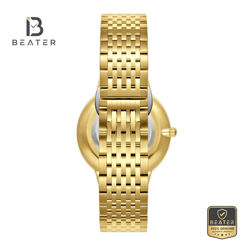 Beverly Hills Polo Club BP3776X.130 Men's IP Gold Watch Side View - Beater