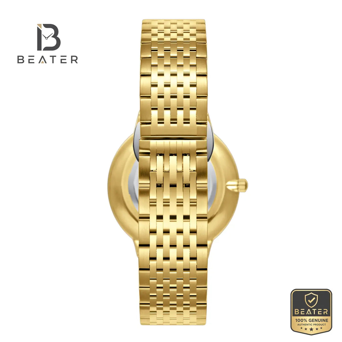 Beverly Hills Polo Club BP3776X.130 Men's IP Gold Watch Side View - Beater