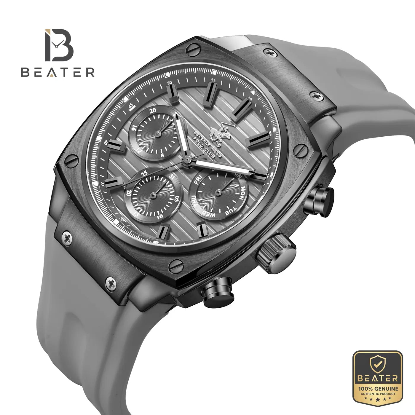 Beverly Hills Polo Club BP3778X.066 Men's Gun Silicon Strap Watch Secondary image