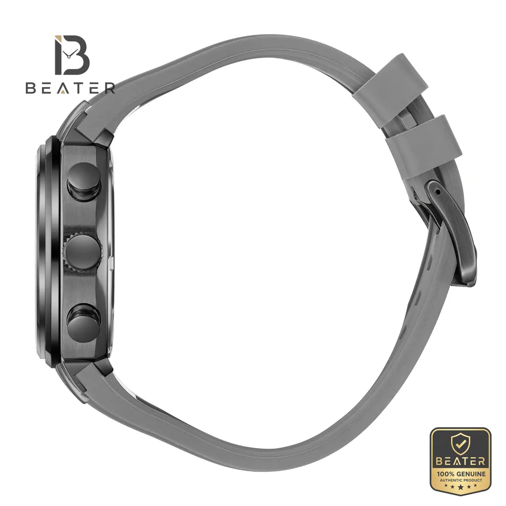 Beverly Hills Polo Club BP3778X.066 Grey Silicone Strap & Buckle Detail - Beater