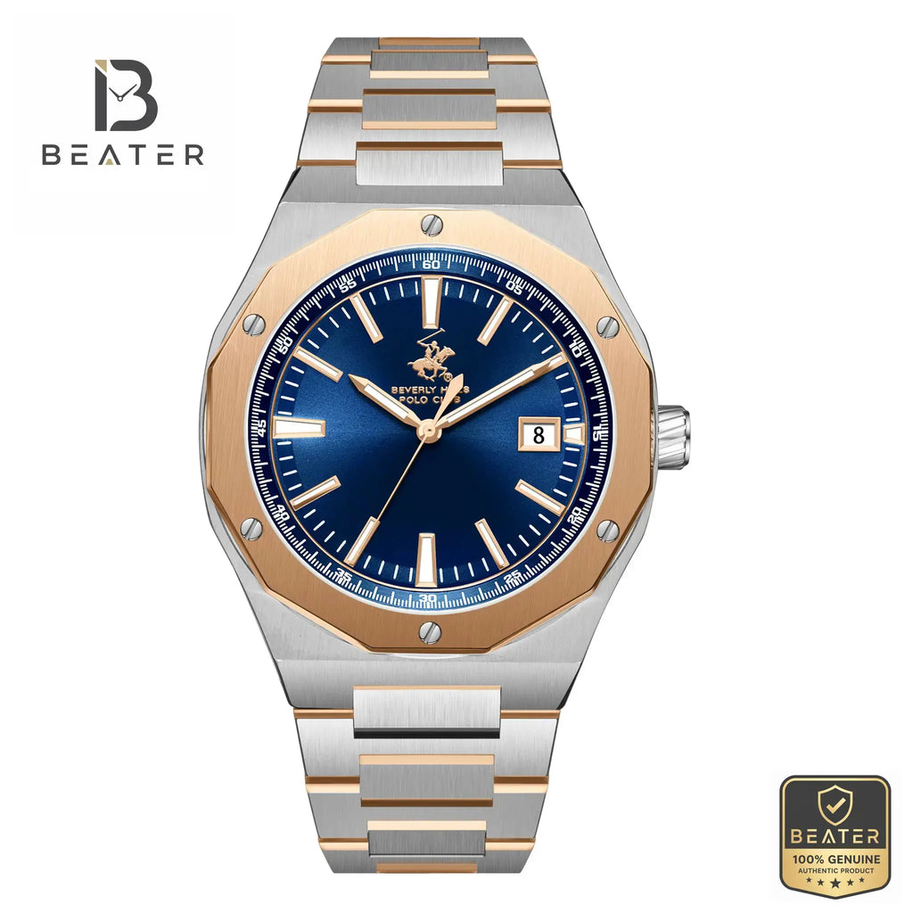 Beverly Hills Polo Club BP3788X.590 Men's Blue Dial Watch Front View - Beater