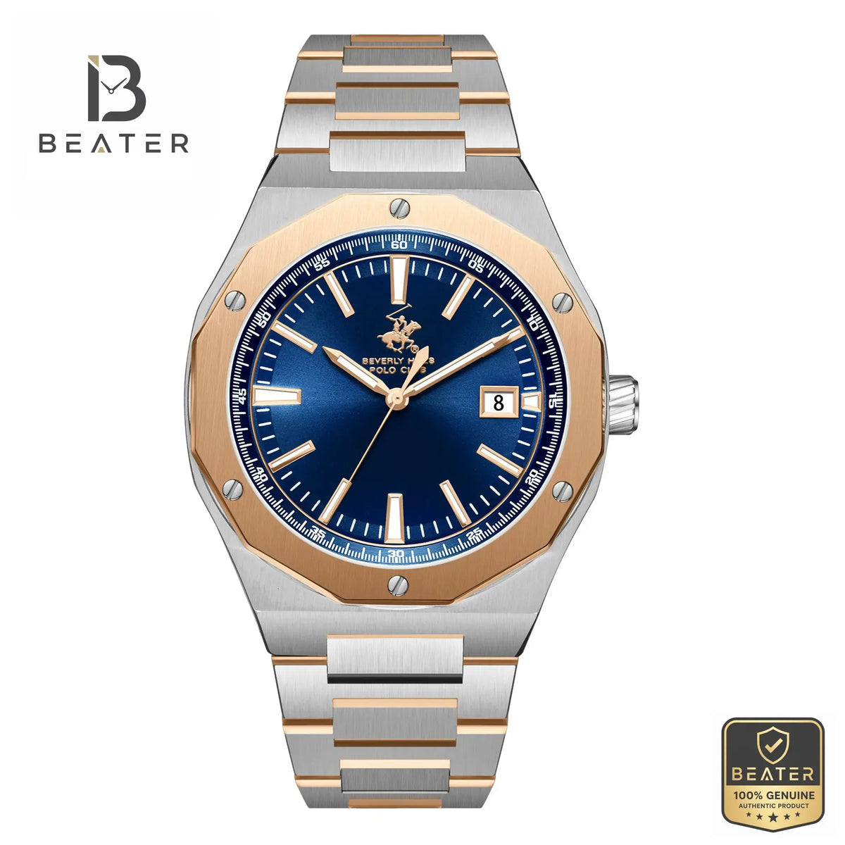 Beverly Hills Polo Club BP3788X.590 Men's Blue Dial Watch Front View - Beater Main image