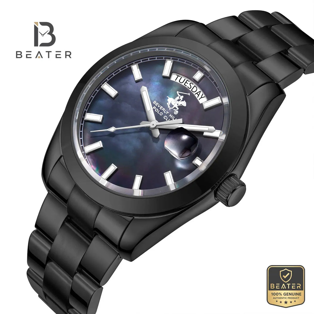 Beverly Hills Polo Club BP3790X.650 Black MOP Case & Bezel Profile - Beater