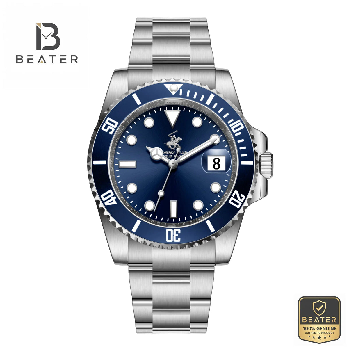 Beverly Hills Polo Club BP3791X.390 Men's Blue Dial Watch Front View - Beater Main image