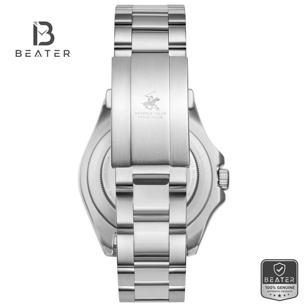 Beverly Hills Polo Club BP3797X.350 Men's Steel Strap Watch Side View - Beater