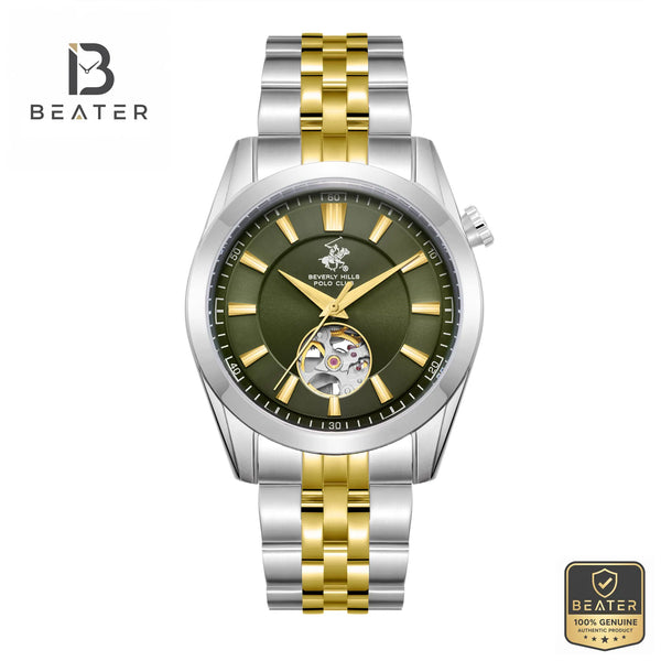 Beverly Hills Polo Club BP3816X.270 Men's Green Dial Watch Front View - Beater
