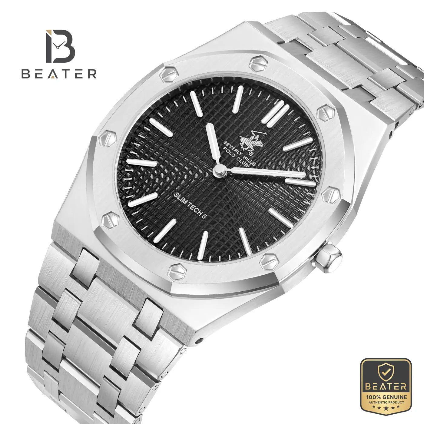 Beverly Hills Polo Club BP3825X.350 Men's Gun Black Metal Strap Watch Secondary image