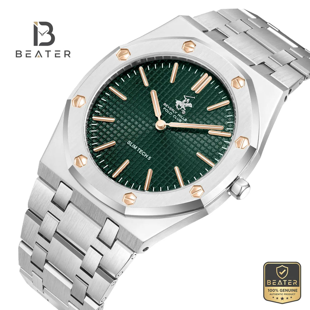 Beverly Hills Polo Club BP3825X.370 Men's Steel Case and Bezel Profile - Beater