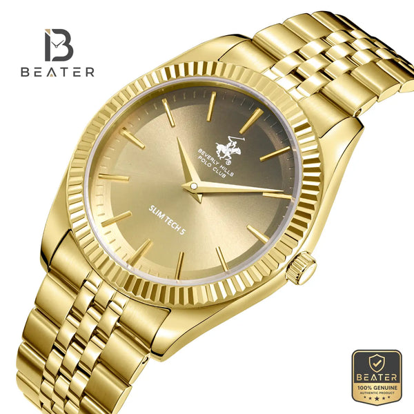 Beverly Hills Polo Club BP3830X.160 Black Dial Case & Bezel Profile - Beater