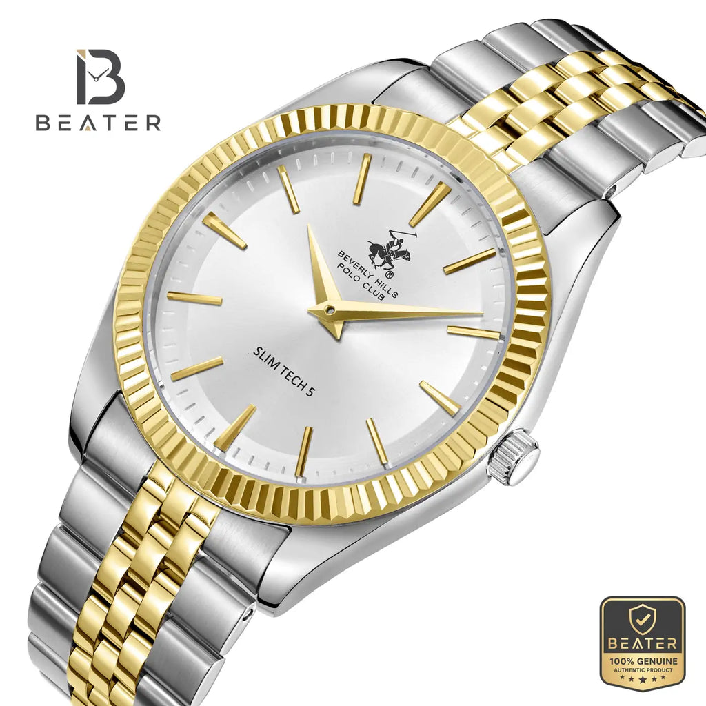 Beverly Hills Polo Club BP3830X.230 Silver Dial Case and Bezel Profile - Beater