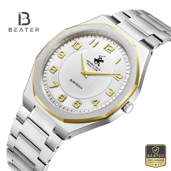 Beverly Hills Polo Club BP3832X.230 Silver Dial Case and Bezel Profile - Beater