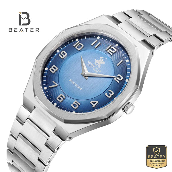 Beverly Hills Polo Club BP3832X.390 Blue Dial Case and Bezel Profile - Beater