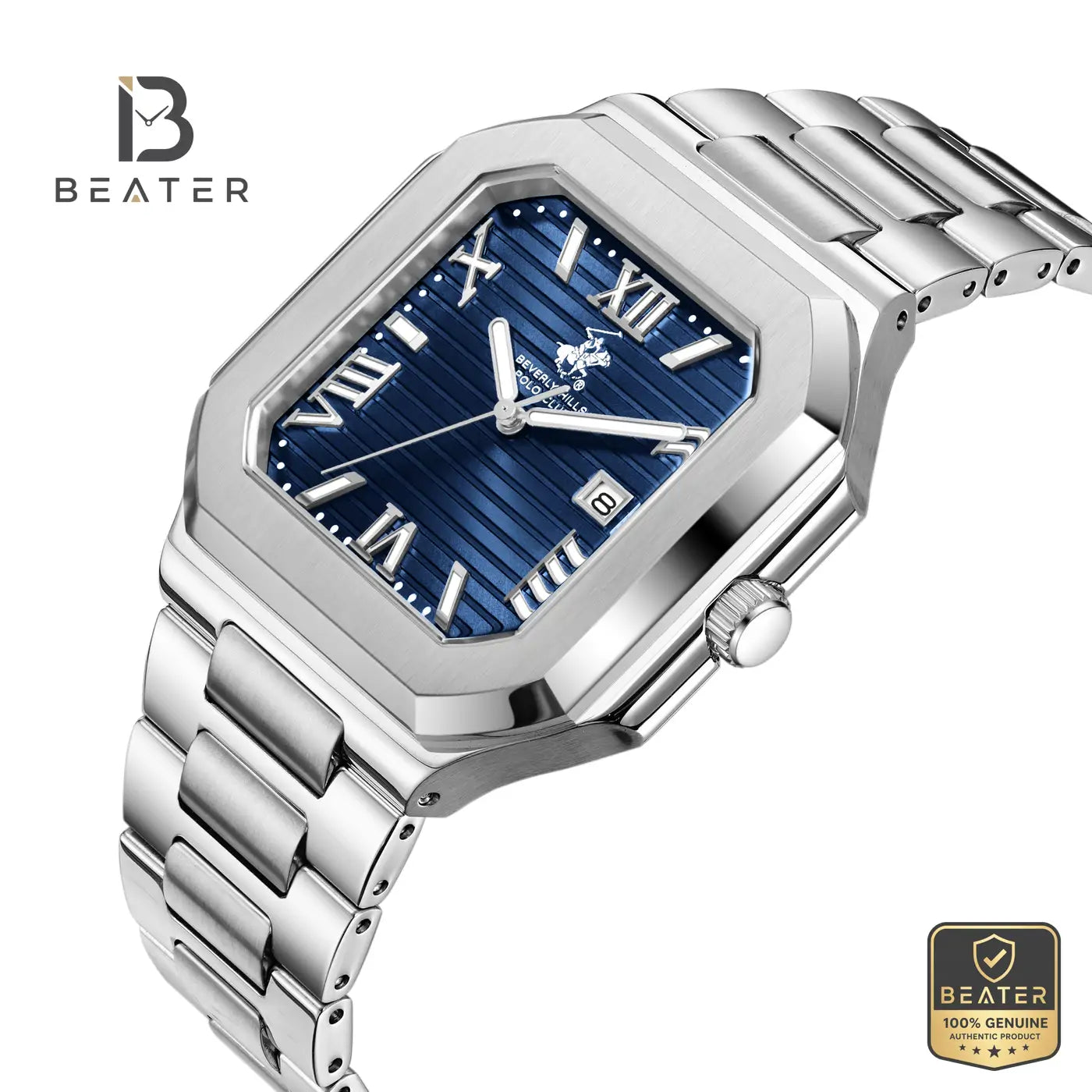Beverly Hills Polo Club BP3845X.390 Men's Blue Stainless Steel Bracelet Watch Secondary image