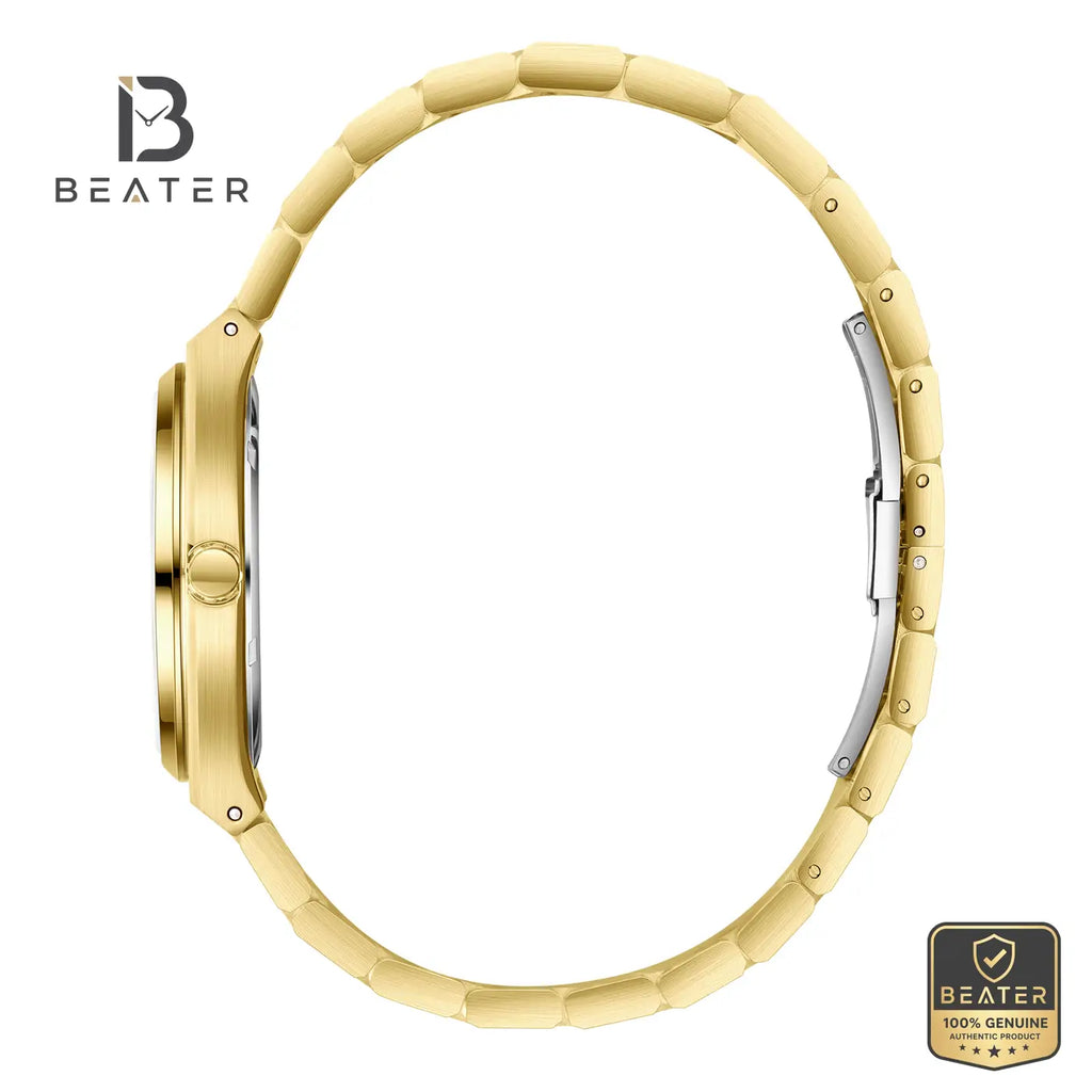 Beverly Hills Polo Club BP3851X.120 IP Gold Steel Bracelet and Butterfly Buckle Detail - Beater